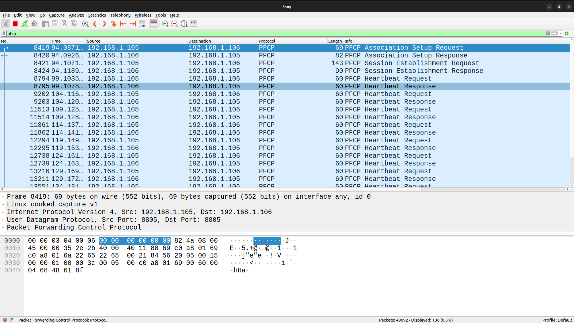PFCP - Wireshark Screenshot